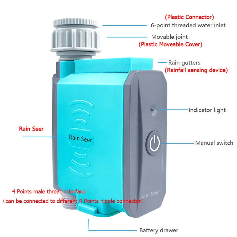 Smart Trädgårdstimer för Automatisk Bevattning med WiFi och Bluetooth 5