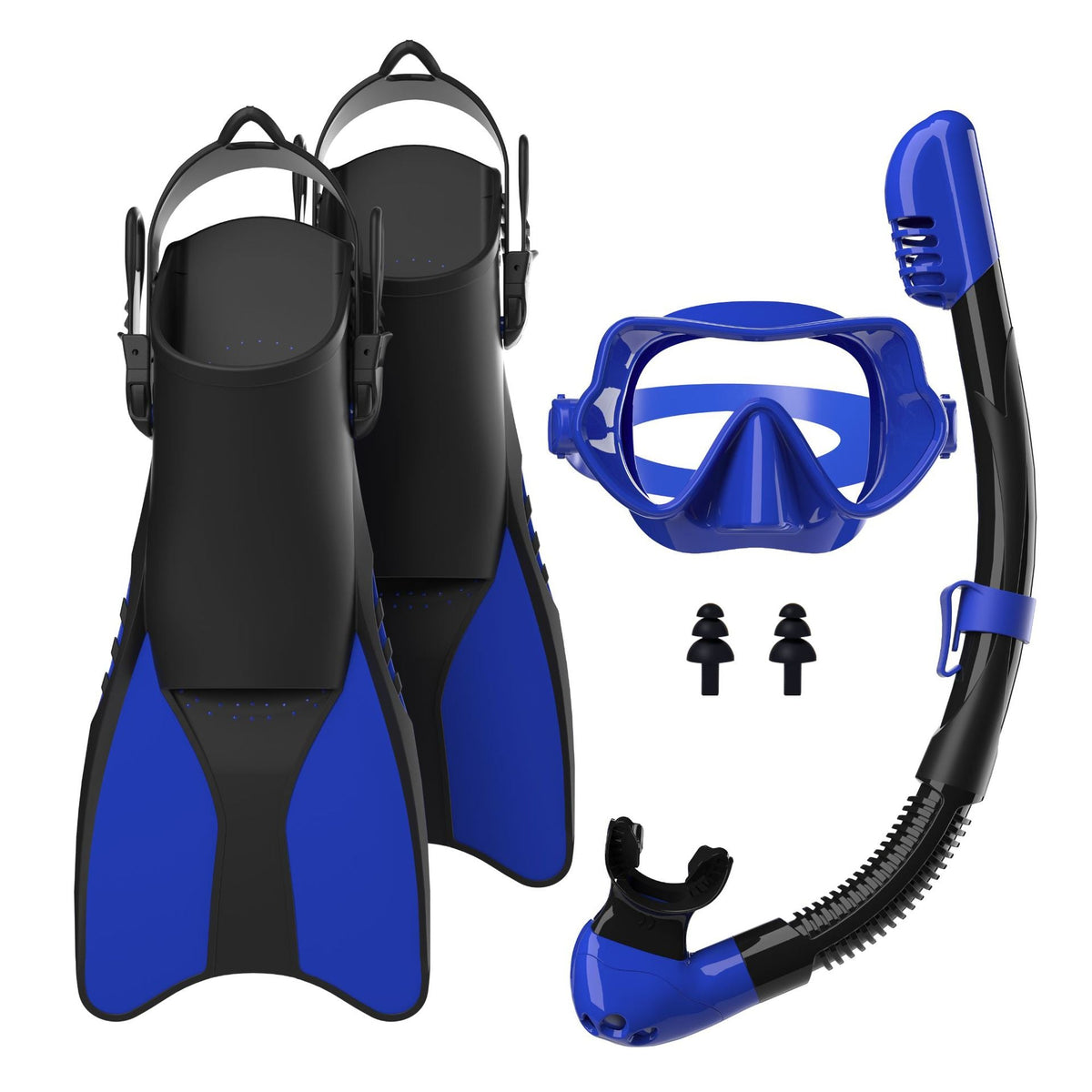 Snorkelset för vuxna med ergonomisk dykmask och simfenor 6