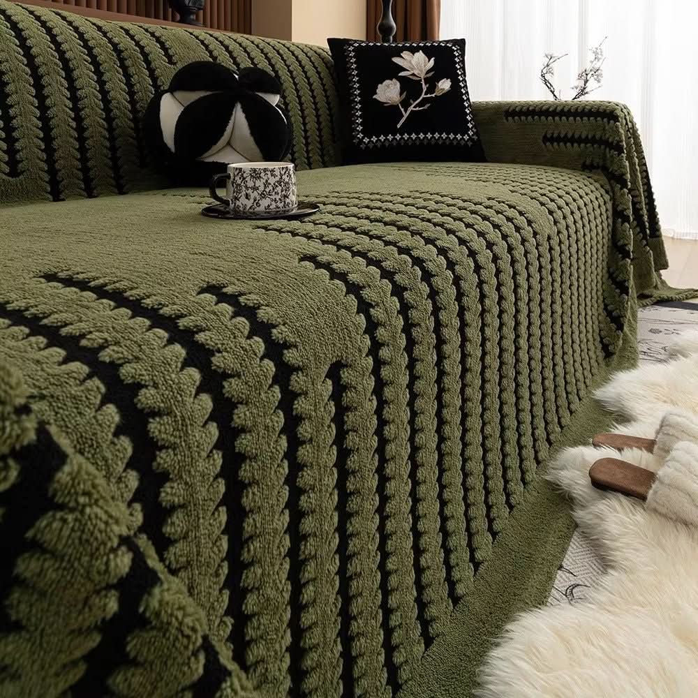 Sofföverdrag i Plysch med Vintage Design 2