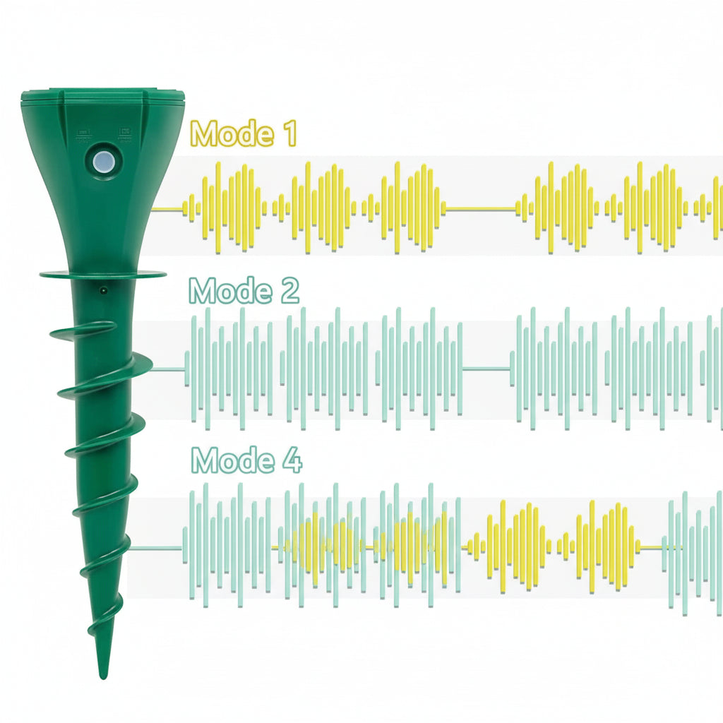 Solar Mullvadsavstötare med Vibrationer 6