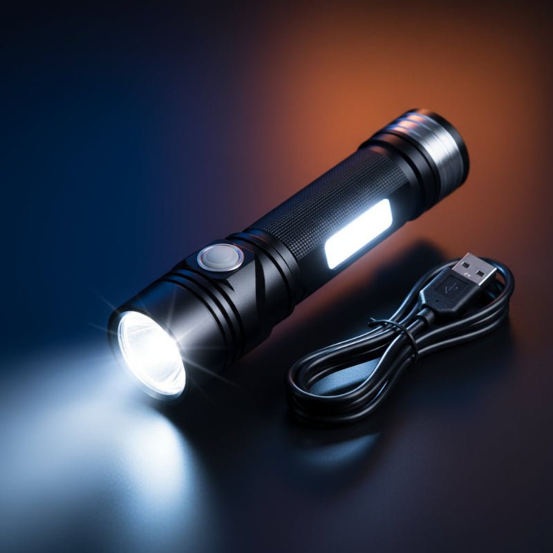 Stark Ficklampa 100000 Lumen Vattentålig för Utomhusaktiviteter och Nödsituationer 0