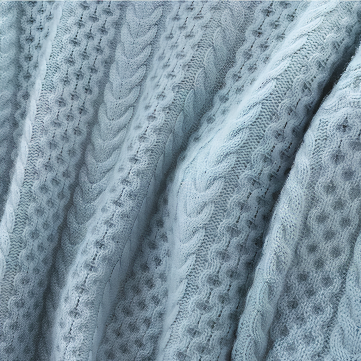 Stickad Dam Tröja med Polokrage och Kabelstickat Mönster 2