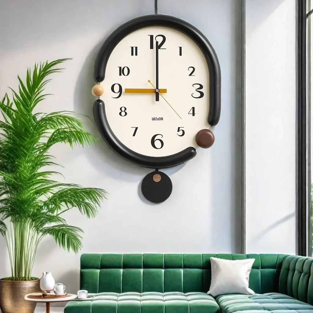 Stor Väggklocka Modern Minimalistisk Design för Eleganta Hem 3