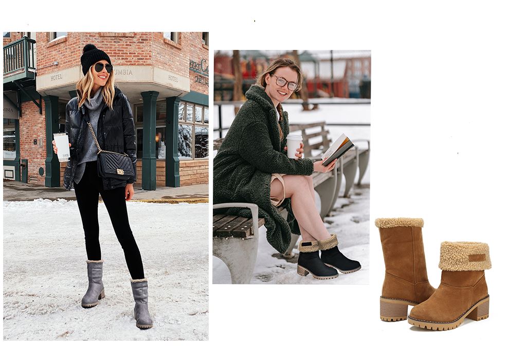 Stövlar Dam med Justerbart Skaft för Vinterbruk 2