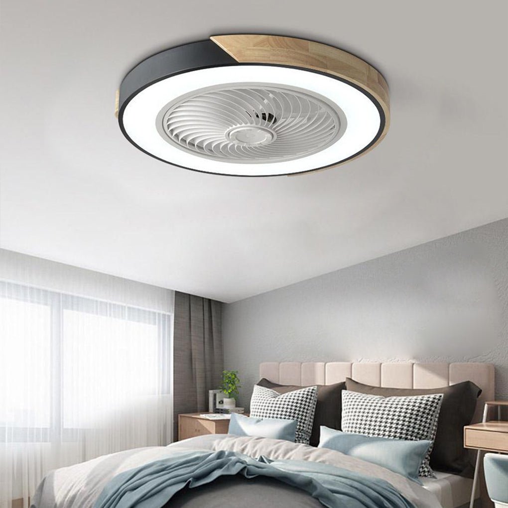 Takfläkt Med Belysning Bladlös Design För Inomhusbruk 3