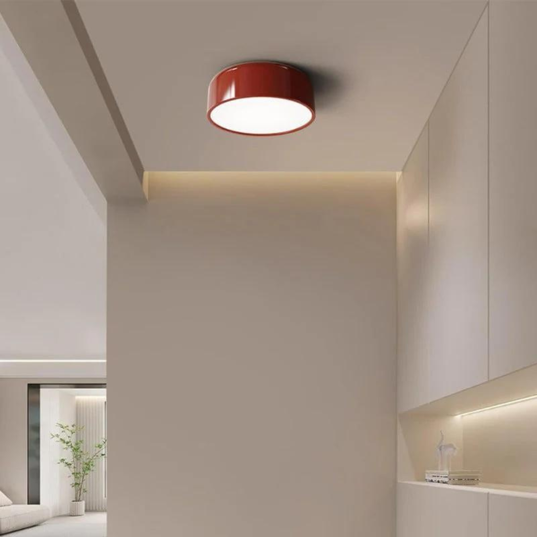 Taklampa Vintage Stil för Vardagsrum, Sovrum och Kök - Rund Kupoldesign, Dimbart LED-Ljus 1