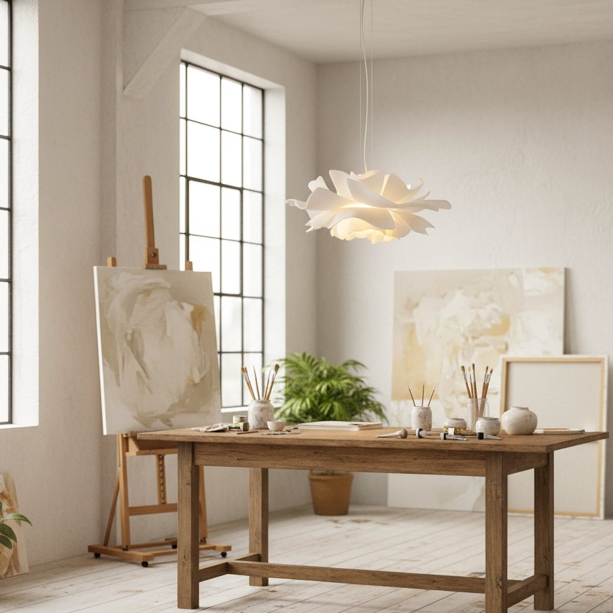 Taklampa för moderna rum med lotusdesign 4