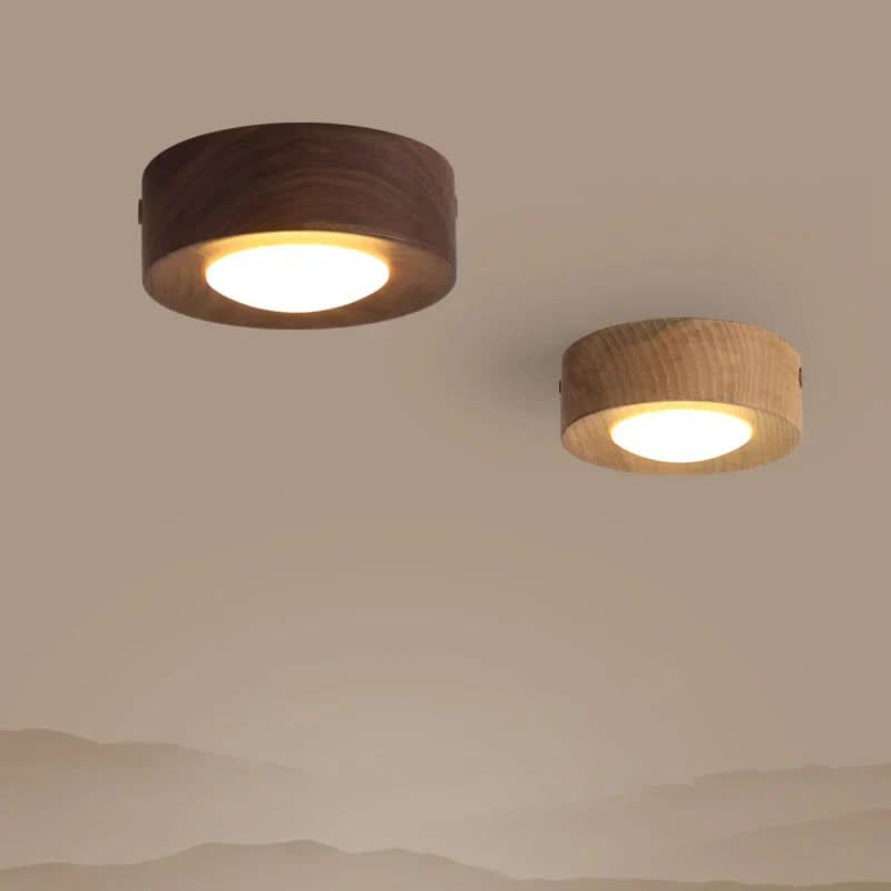 Taklampa i Valnöt med LED-belysning 0