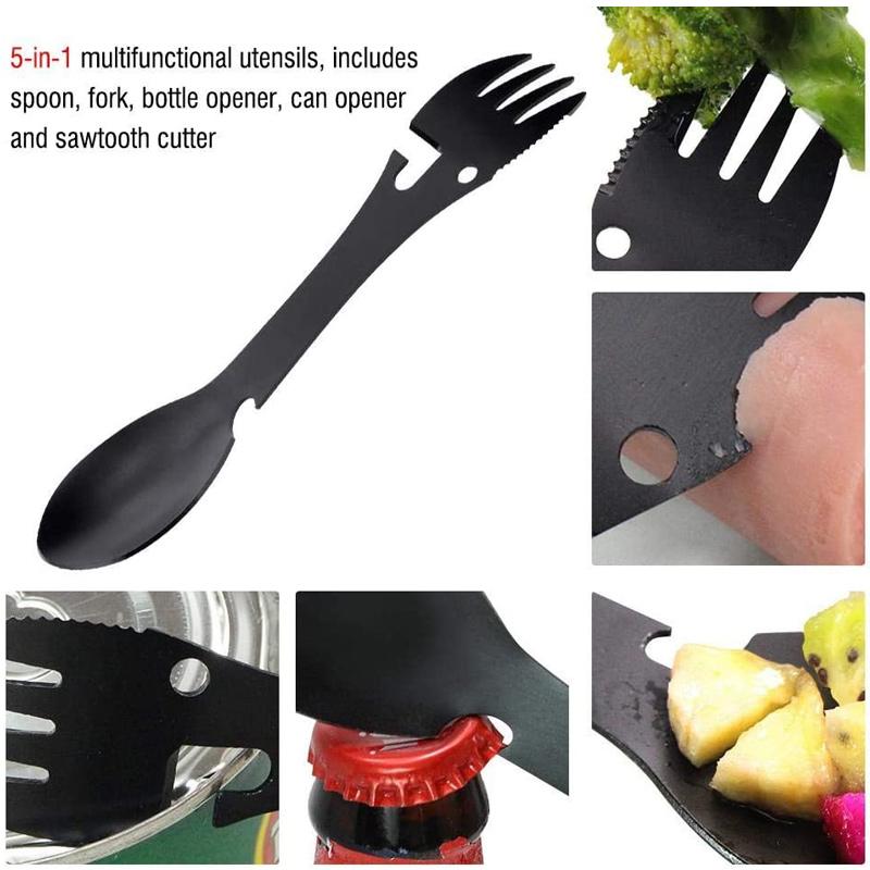 Taktiskt Multiverktyg Spork 5 i 1 För Utomhusbruk 5