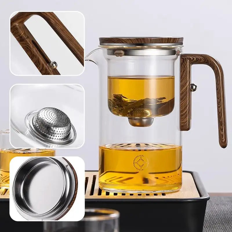 Teeinfuser Med Glaskropp Och Trähandtag 5