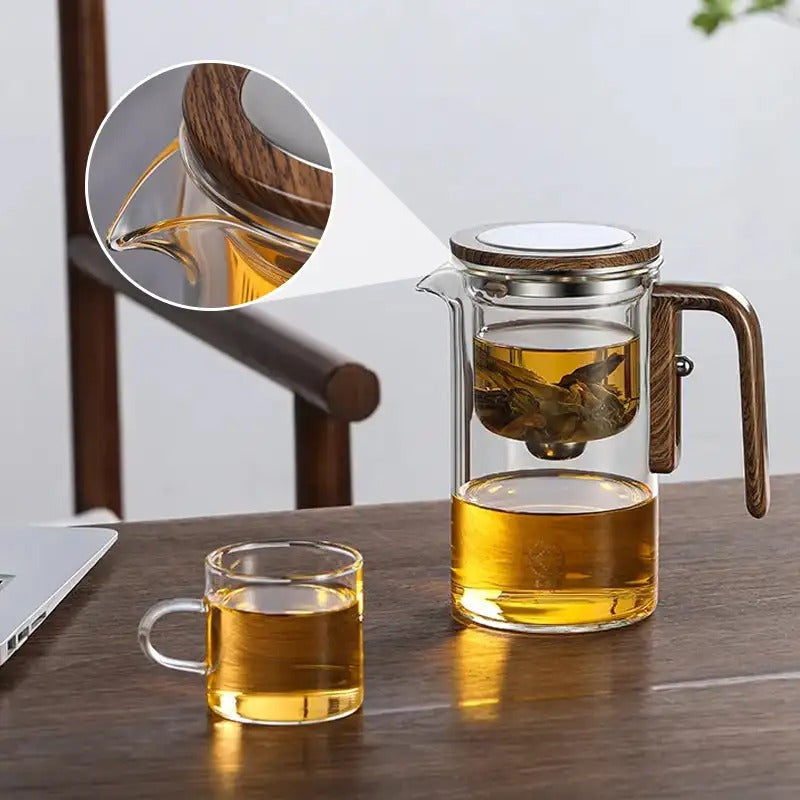 Teeinfuser Med Glaskropp Och Trähandtag 7