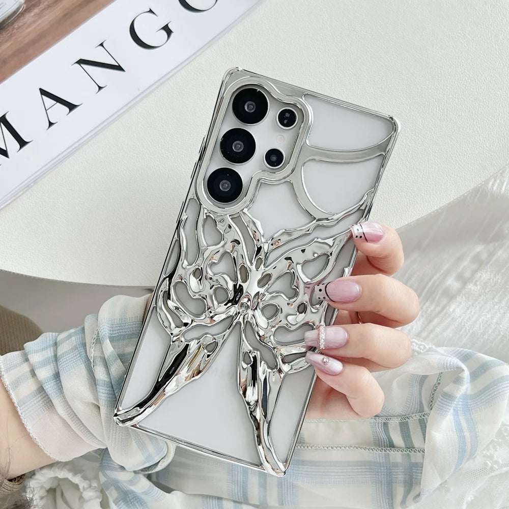 Telefonfodral för Samsung Galaxy S24 S25 Ultra 3D Fjärilsmotiv 1