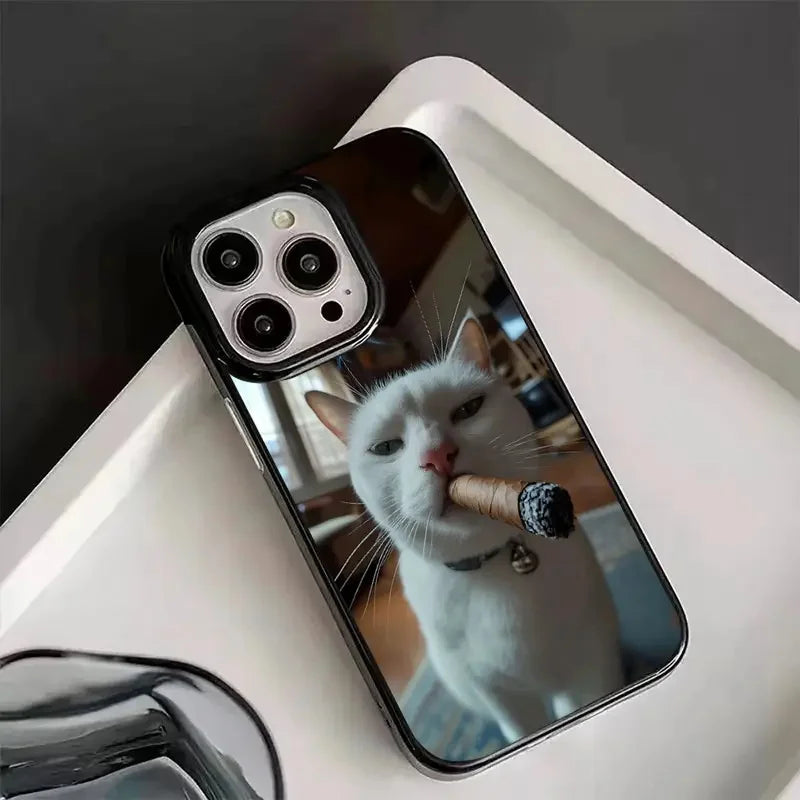 Telefonfodral för iPhone med Rökande Katter Design 4
