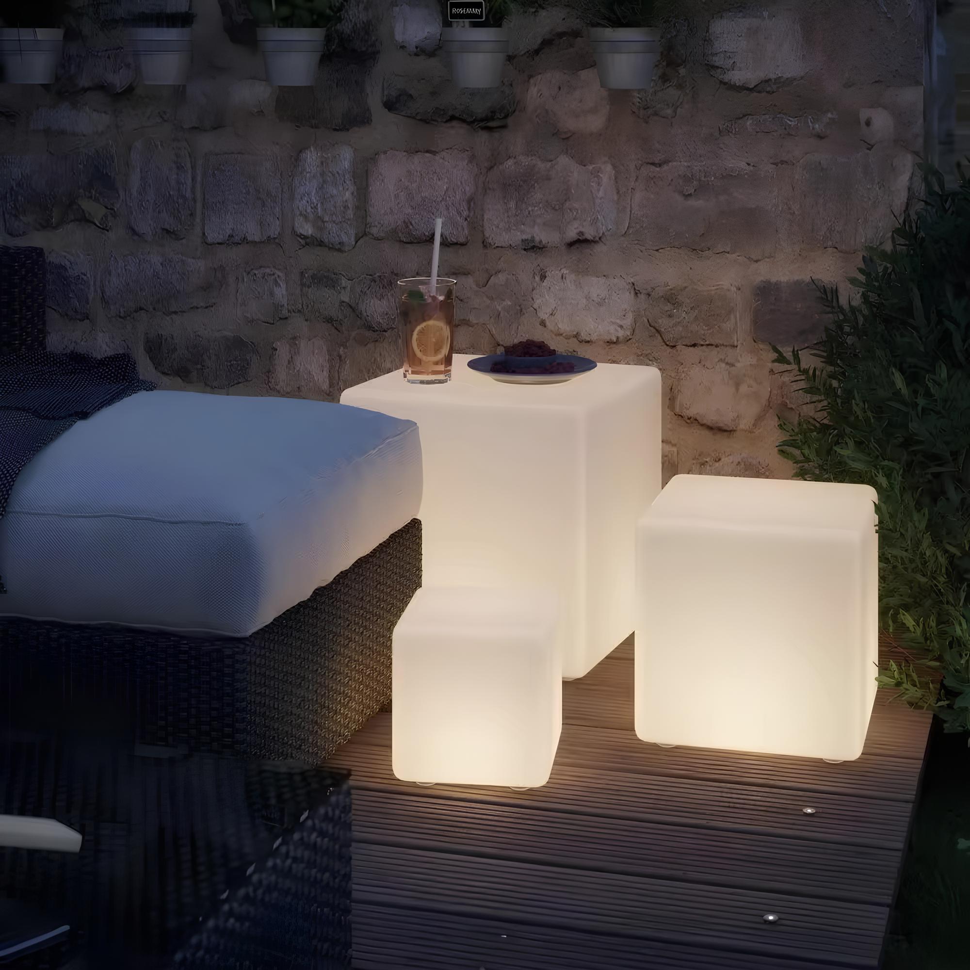 Trädgårdslampa Kubformad Modern För Inomhus Och Utomhus 8
