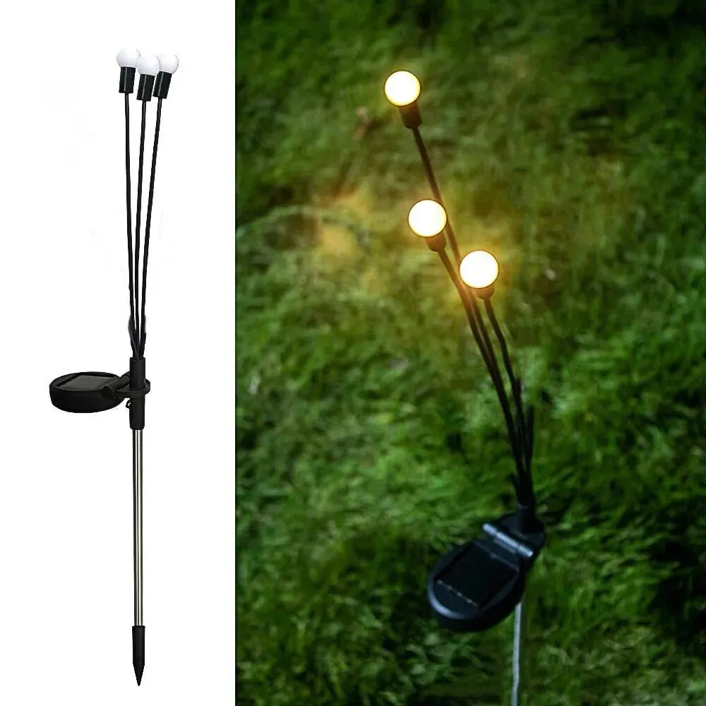 Trädgårdslampa Trehövdad LED för Utomhusbruk 4