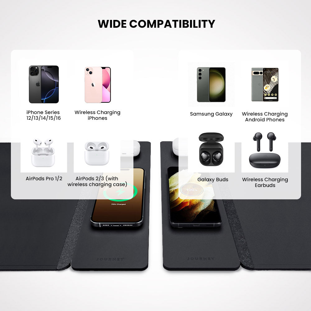 Trådlös Laddningsplatta för Skrivbord Vändbar Design 8