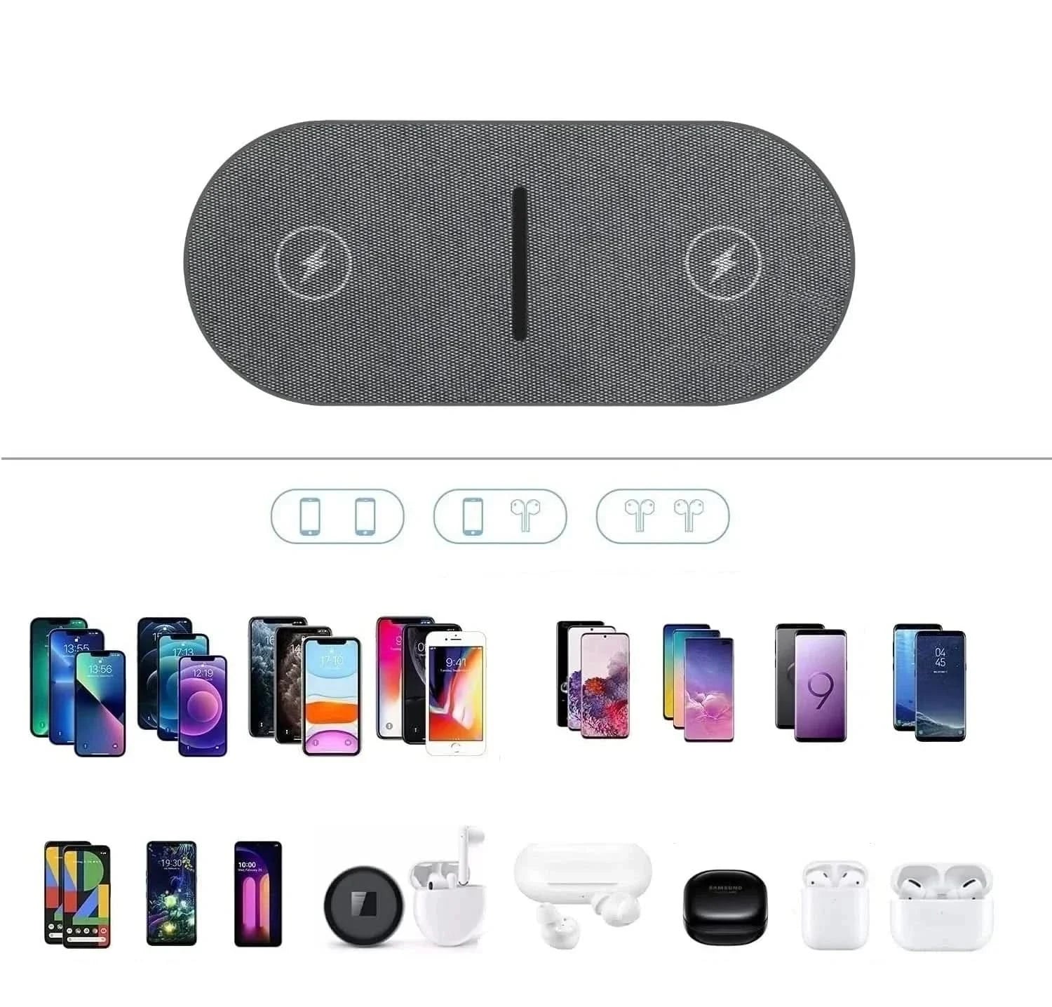 Trådlös Laddningsstation 40W för iPhone och Samsung 6