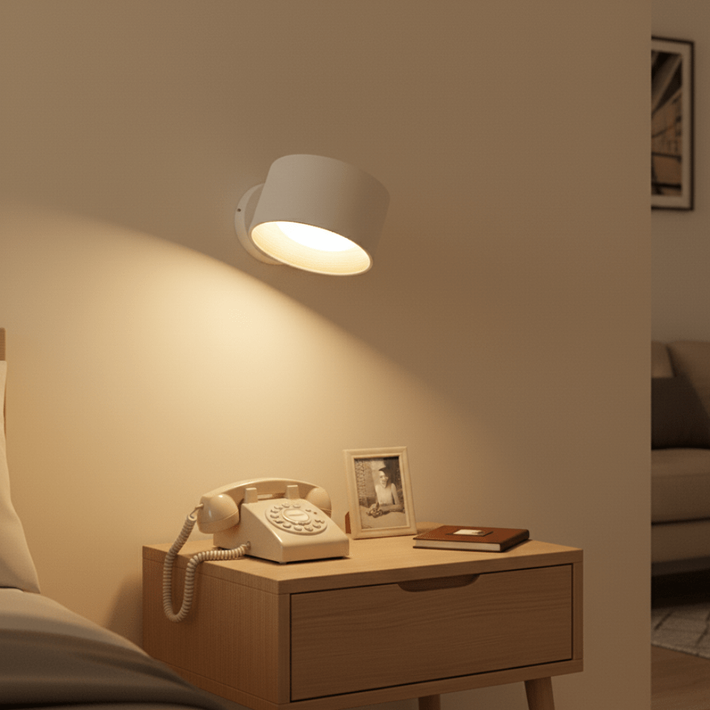 Trådlös Vägglampa med Fjärrkontroll Nordisk Design för Sänglampor Vägg Inomhus 2