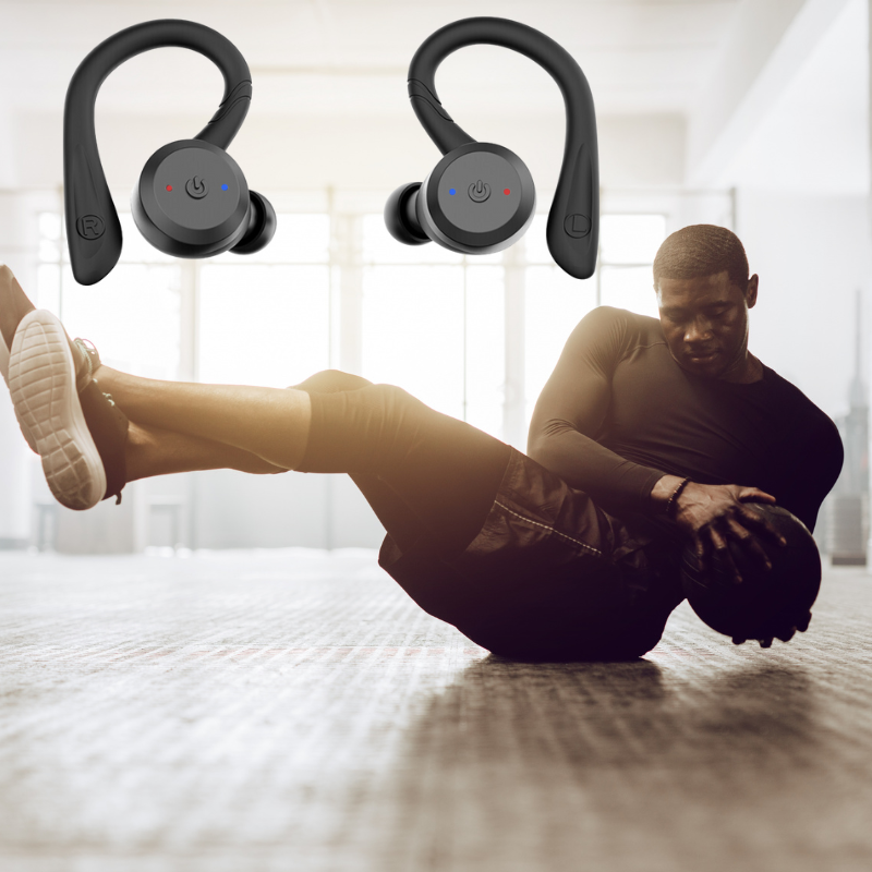 Trådlösa Sporthörlurar för Aktiva Människor Ergonomisk Design 3