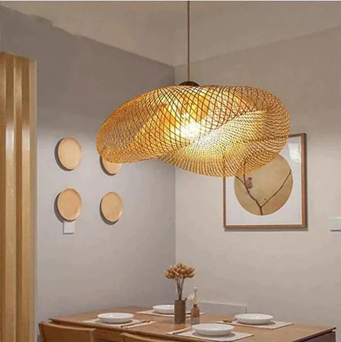 Trendig Taklampa i Rattan 1