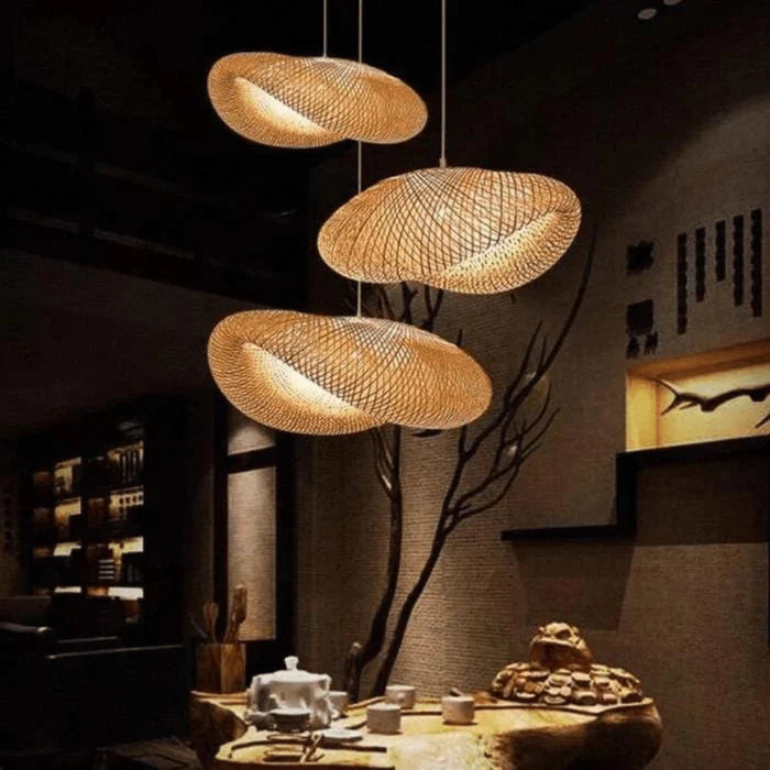 Trendig Taklampa i Rattan 2