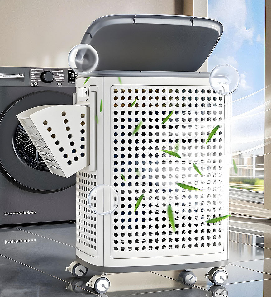 Tvättkorg Med Hjul För Enkel Transport Och Smart Sortering 2