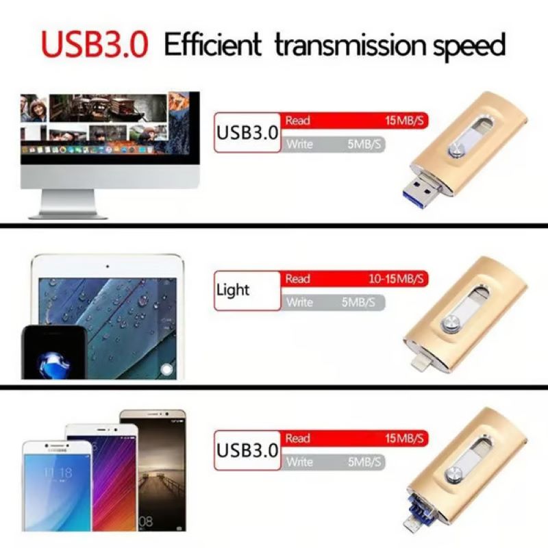 USB-minne 3 i 1 för Mobil och Dator 4