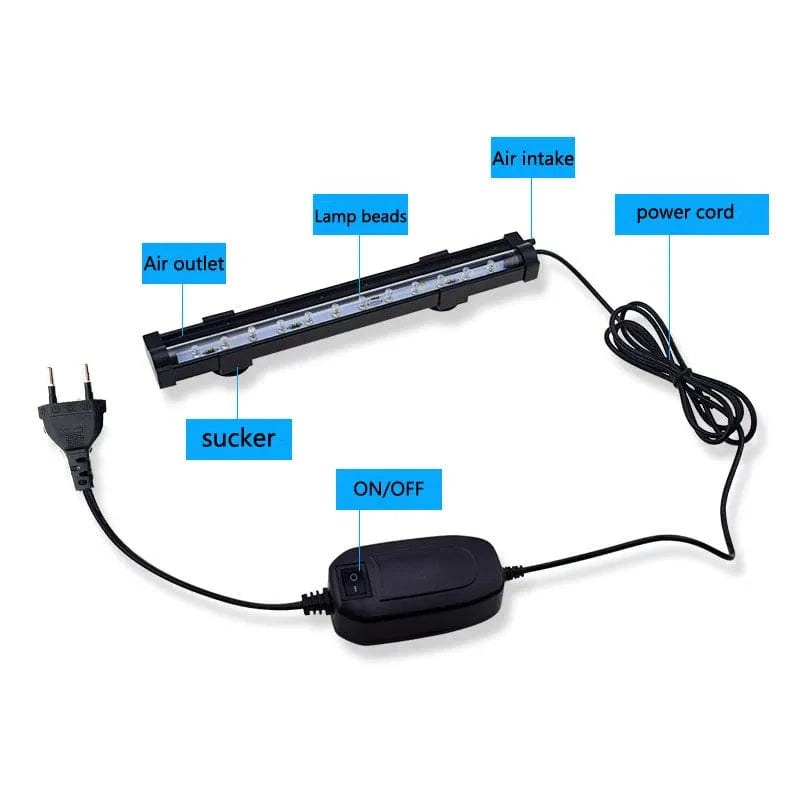 Undervattens LED-lampa för akvarium med automatisk färgförändring 5
