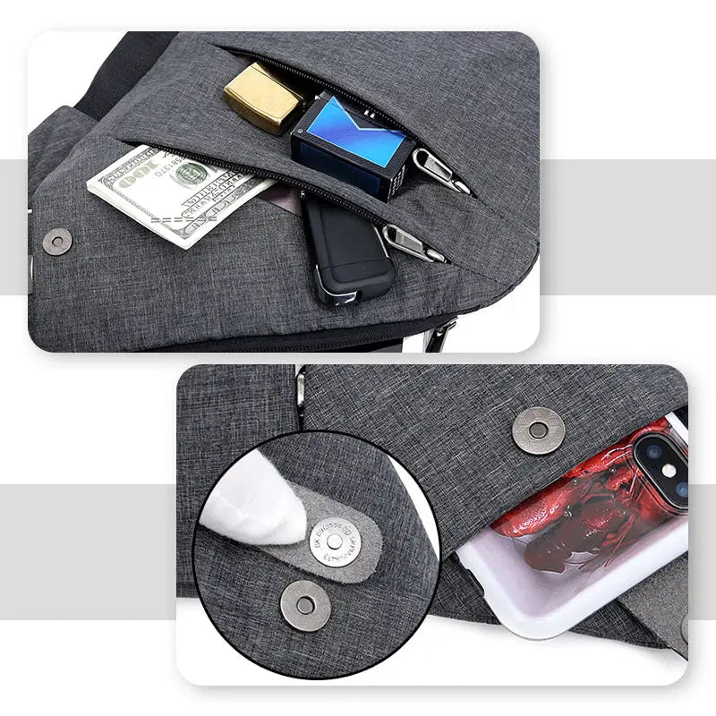 Unisex Axelväska Med Stöldskyddad Modern Design 5