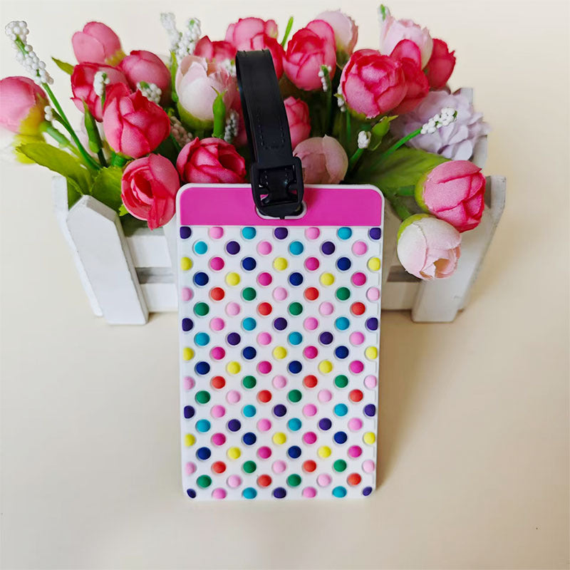 Unisex Bagagelapp med Färgglad Prickdesign 0