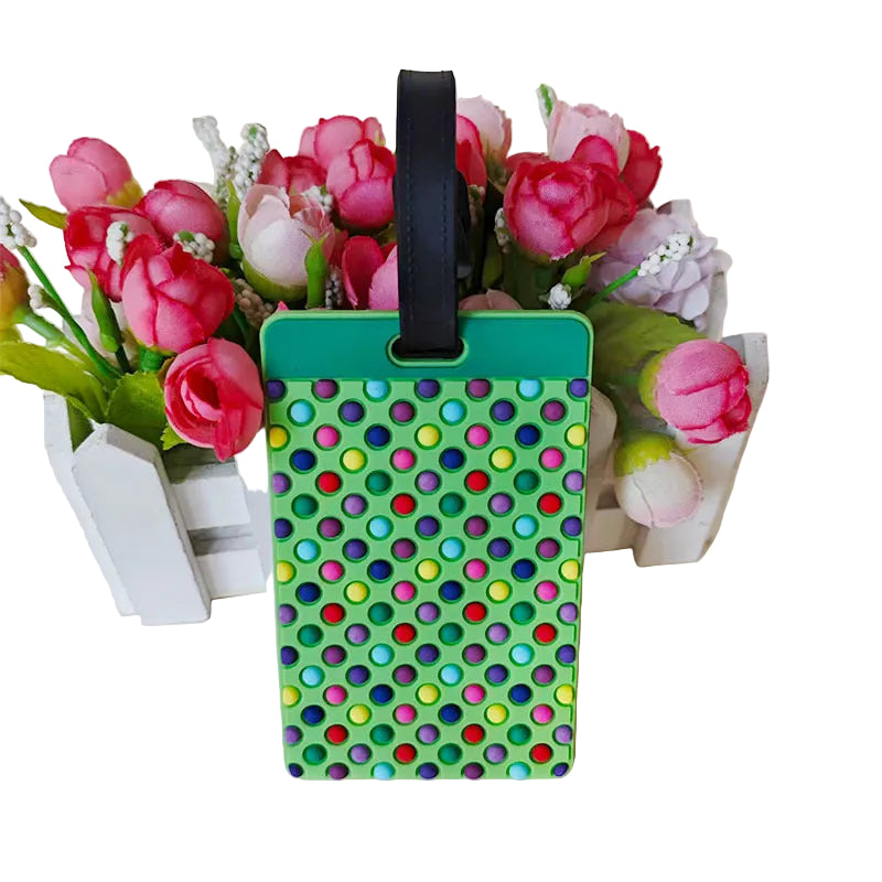 Unisex Bagagelapp med Färgglad Prickdesign 8