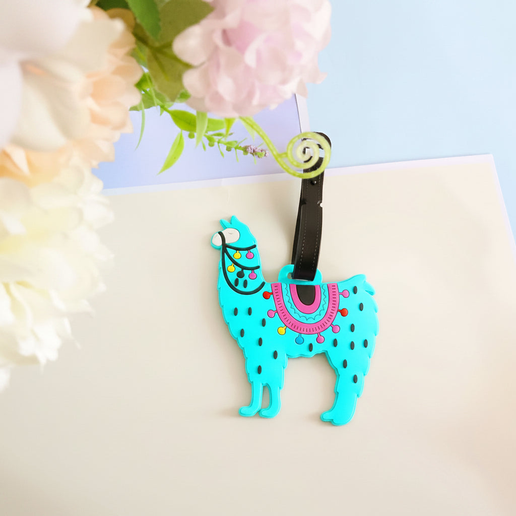 Unisex Bagagelapp med Llamadesign Lekfull 0