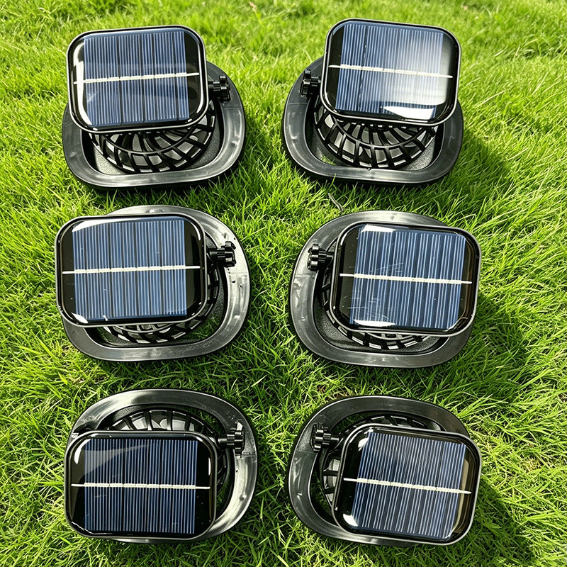 Unisex Bärbar Soldriven Minifläkt Med Integrerad Solpanel 2