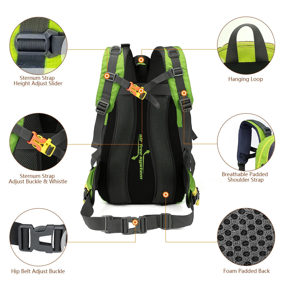 Unisex Campingryggsäck 40L Vattentät och Kompakt 4
