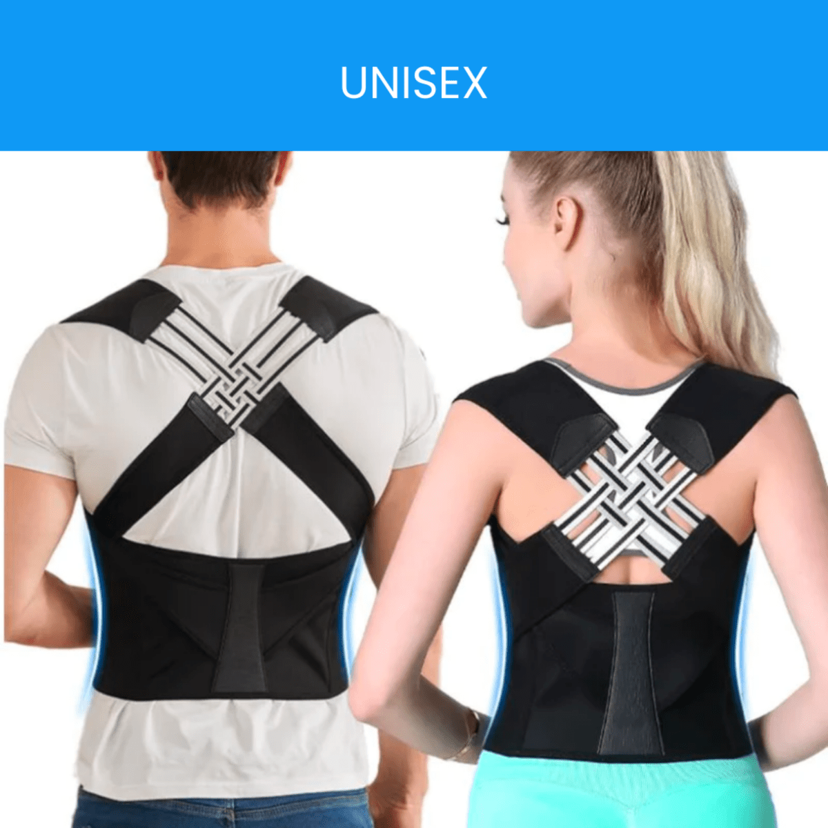 Unisex Hållningskorrigerare för Rygg och Axlar Justerbar Design 3