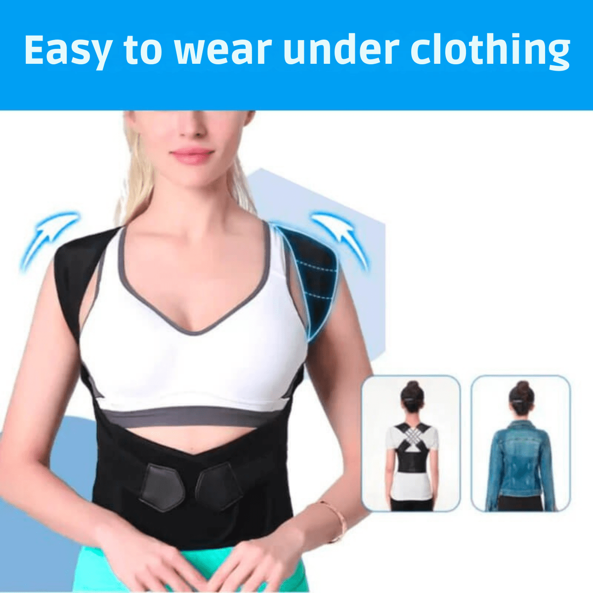 Unisex Hållningskorrigerare för Rygg och Axlar Justerbar Design 6