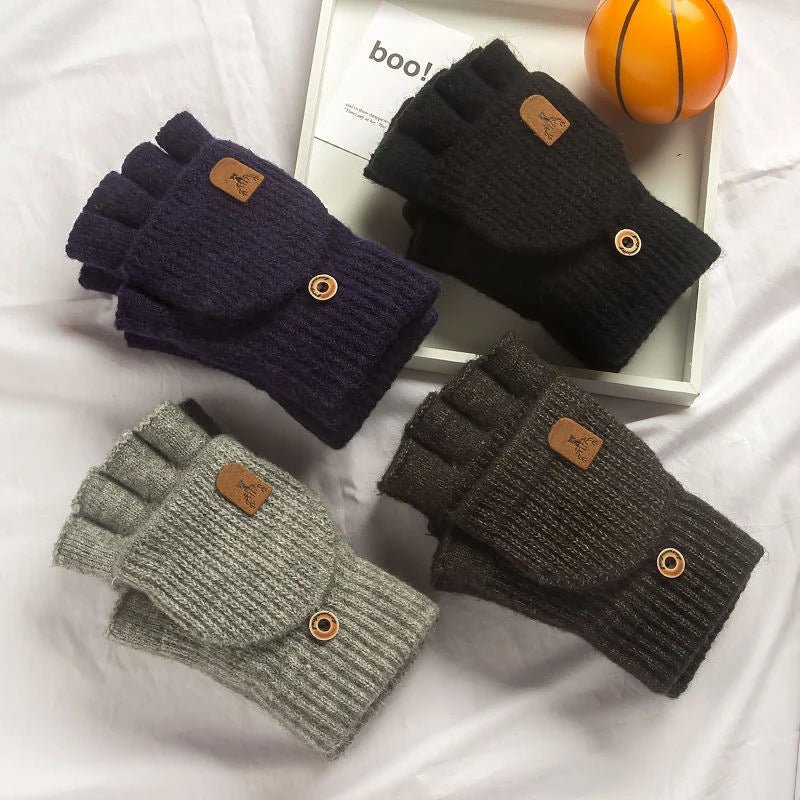 Unisex Halvfingerhandskar med Pekskärmsfunktion för Kalla Dagar 5