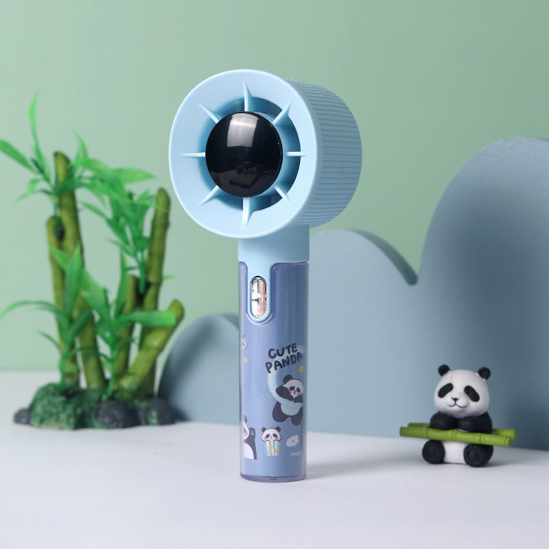 Unisex Handhållen Fläkt med Fuktbehållare och Panda Design 2