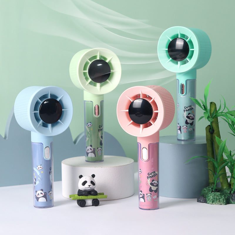 Unisex Handhållen Fläkt med Fuktbehållare och Panda Design 4