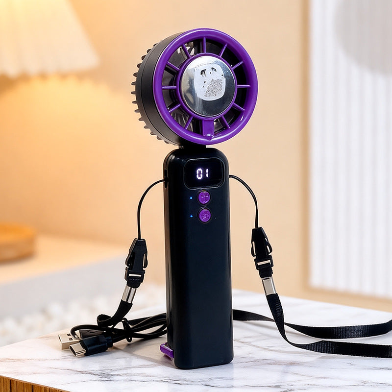 Unisex Handhållen USB-Fläkt med Dimfunktion och Flera Hastighetslägen 7
