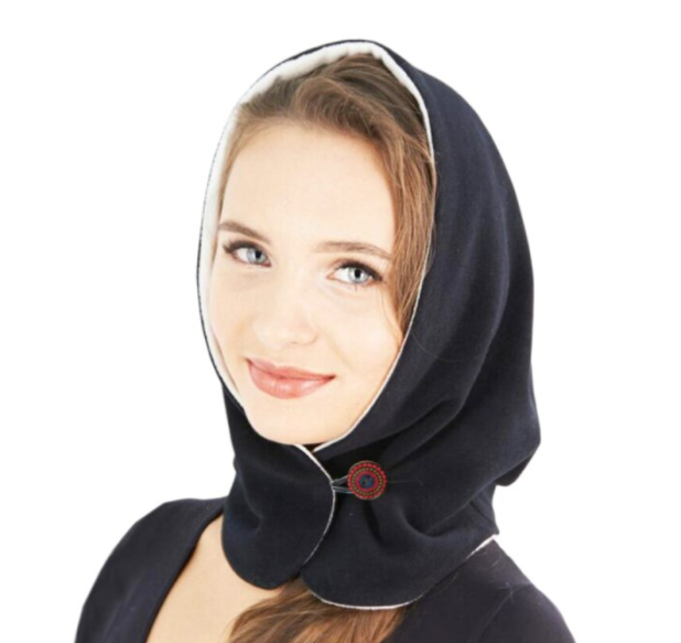 Unisex Hooded Scarf Vinterbruk Justerbar Design 0