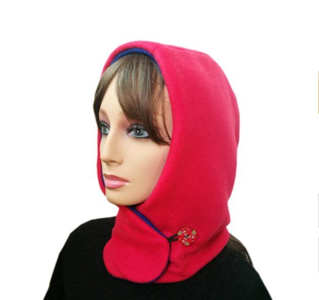 Unisex Hooded Scarf Vinterbruk Justerbar Design 1