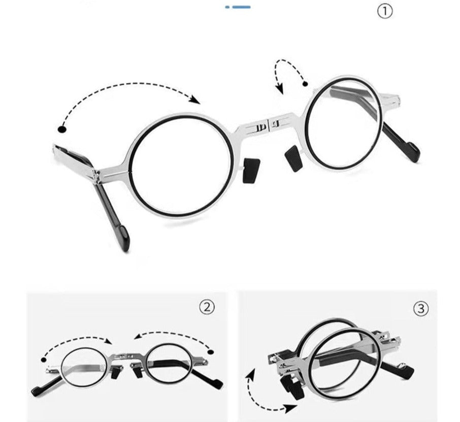 Unisex Hopfällbara Glasögon Kompakt Design 4