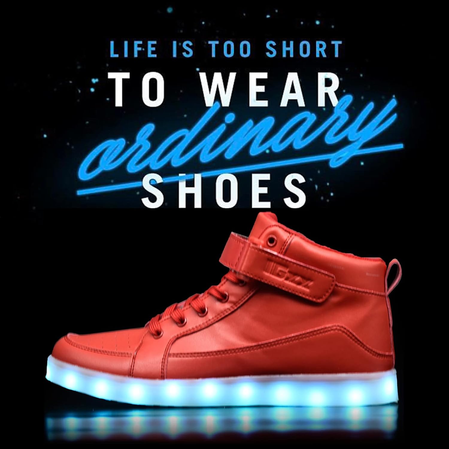 Unisex LED-sneakers med uppladdningsbar belysning 1
