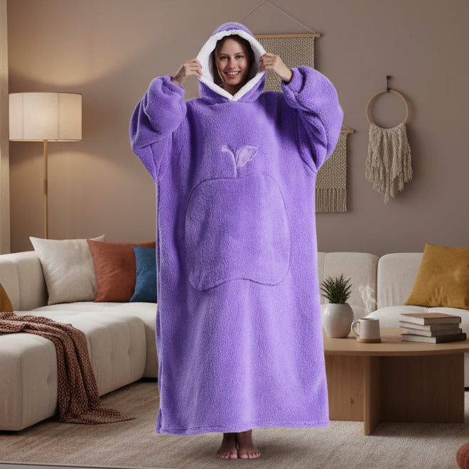 Unisex Oversized Hoodie med Huvud och Känguruficka 0