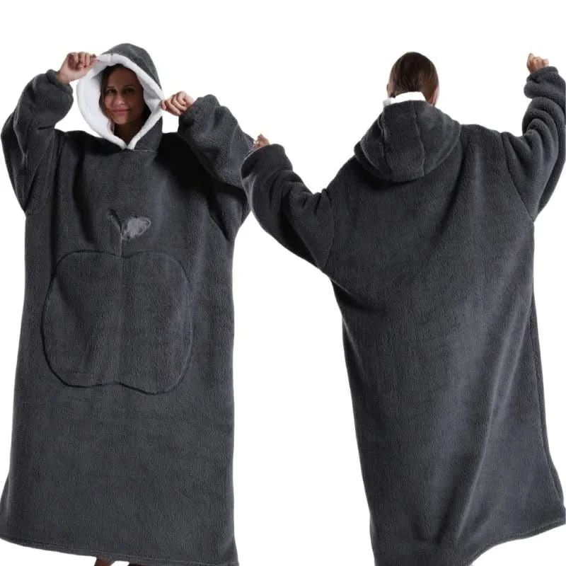 Unisex Oversized Hoodie med Huvud och Känguruficka 3