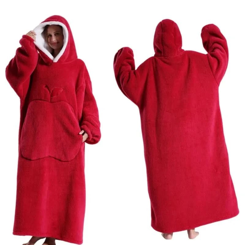 Unisex Oversized Hoodie med Huvud och Känguruficka 4