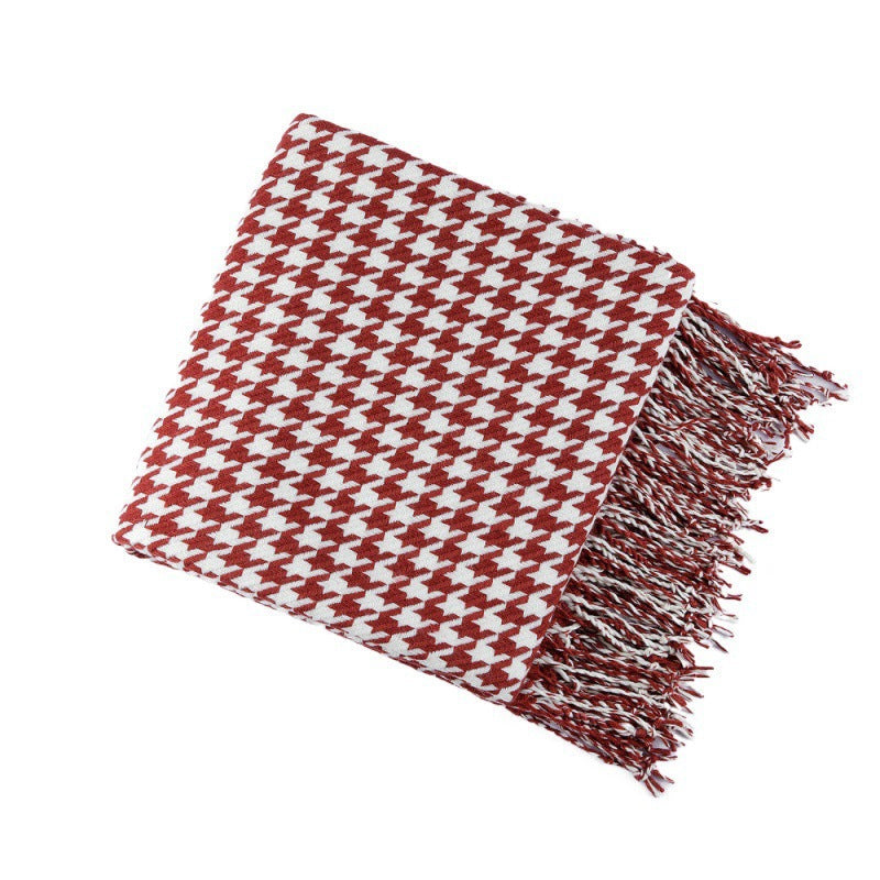 Unisex Pläd med Houndstooth-mönster Klassisk Stil 5
