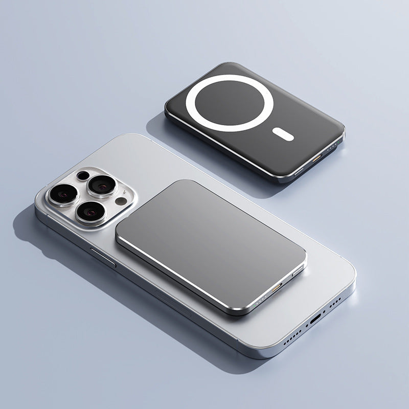Unisex Powerbank Med Magnetisk Trådlös Laddning Magsafe 8