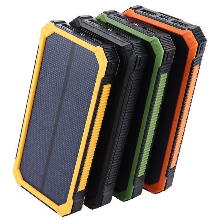 Unisex Powerbank Solcell 20000mAh Snabbladdning Bärbar 2